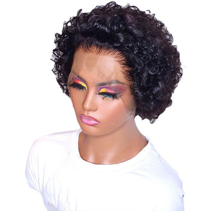 Diahann | Short Curly Lace Front Human Hair Wig