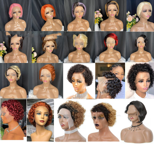 Diahann | Short Curly Lace Front Human Hair Wig