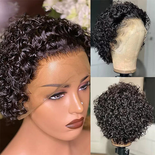 Diahann | Short Curly Lace Front Human Hair Wig
