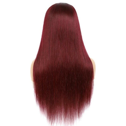 Rihanna | Straight Burgundy Headband Human Hair Wig