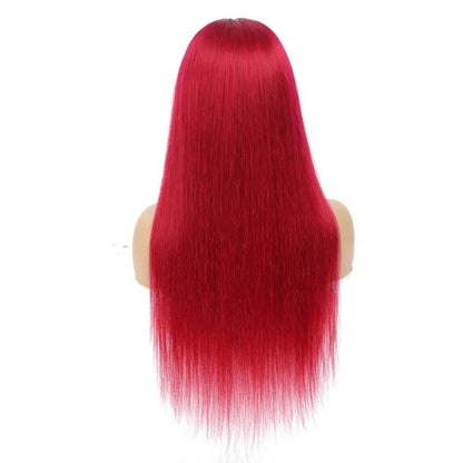 Rihanna | Straight Burgundy Headband Human Hair Wig