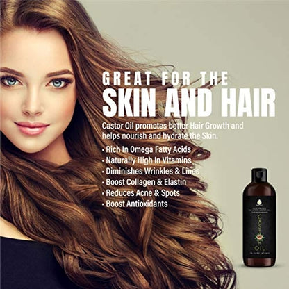 IB Collection: 100% Pure Cold Pressed Castor Oil 16 Oz
