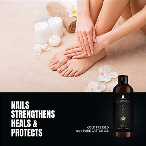 IB Collection: 100% Pure Cold Pressed Castor Oil 16 Oz