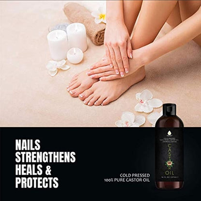 IB Collection: 100% Pure Cold Pressed Castor Oil 16 Oz