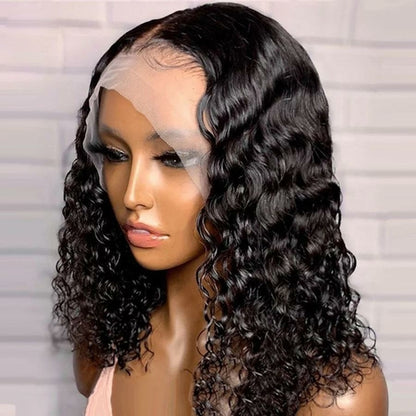 Zahra Curly Bob Lace Front Wig | 180% Density Jerry Curl 4x4 | 100% Human Hair