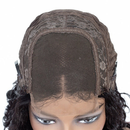 Zahra Curly Bob Lace Front Wig | 180% Density Jerry Curl 4x4 | 100% Human Hair